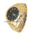 OEM Gold Brass Wrist Watches mujeres con cristales